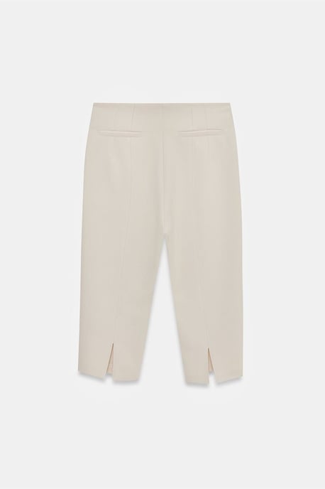 Hoge Taille Rechte Capri Shorts Met Split - Image 6