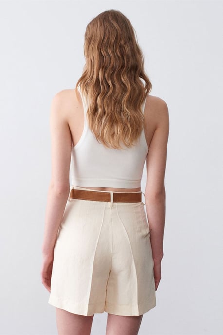 High-Waist Wide-Leg Tailored Shorts - Image 2