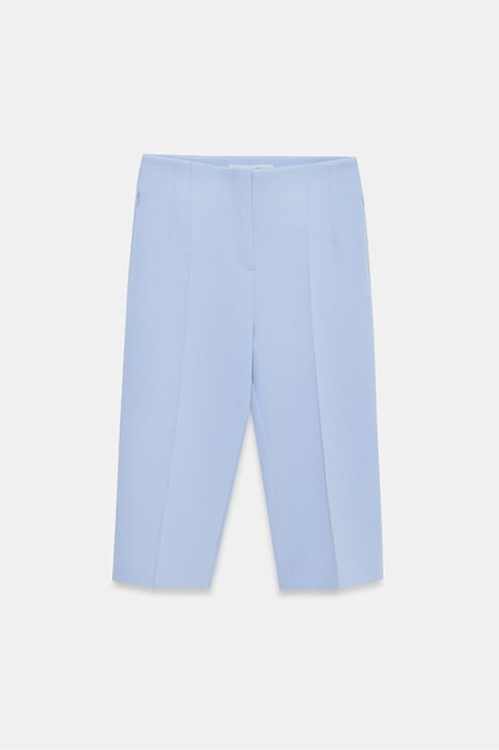 Hoge taille Rechte Capri Shorts Met Splits - Image 5