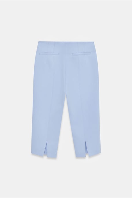 Hoge taille Rechte Capri Shorts Met Splits - Image 6
