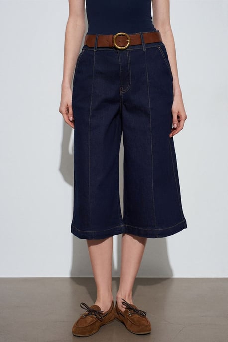 Hoge Taille Wijde Spijkerbroek Shorts - Image 3