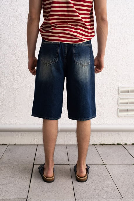 Förstörda Denim Vida Midishorts - Image 3