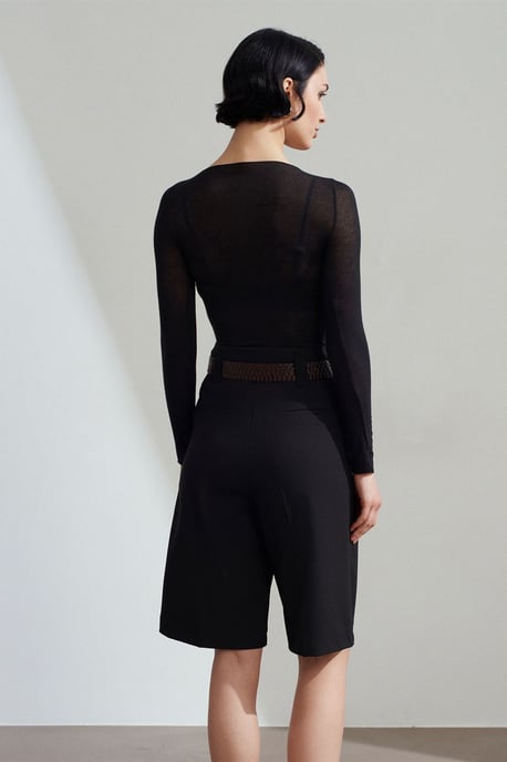 Hoogwaardige Taille-Broek met Riem en Wijde Pijpen - Image 2