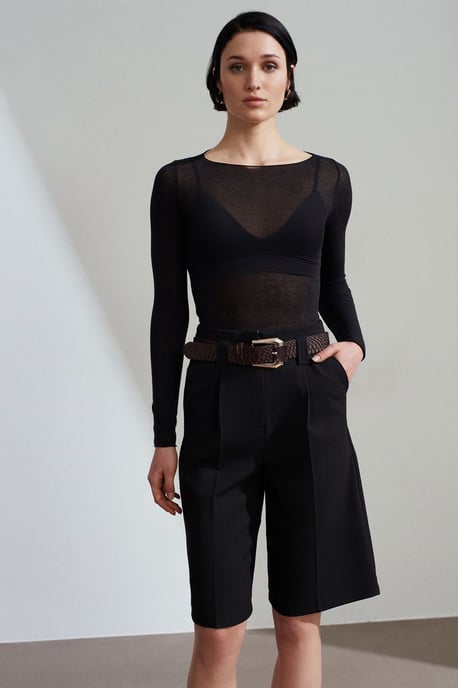 Hoogwaardige Taille-Broek met Riem en Wijde Pijpen - Image 3