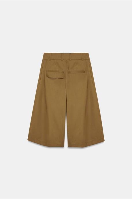 Hoge Taille Katoenen Poplin Capri Shorts - Image 6