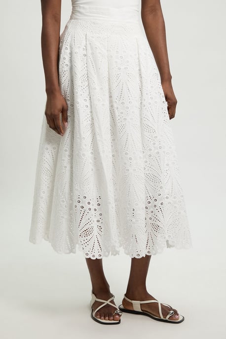 Cotton Broderie Maxi Skirt - Image 2