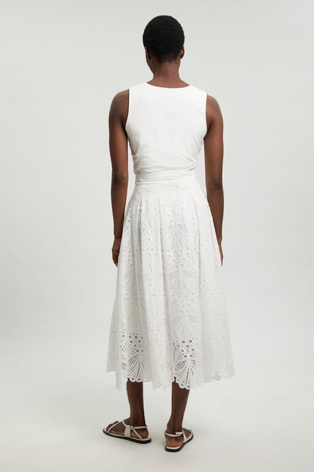 Cotton Broderie Maxi Skirt - Image 3