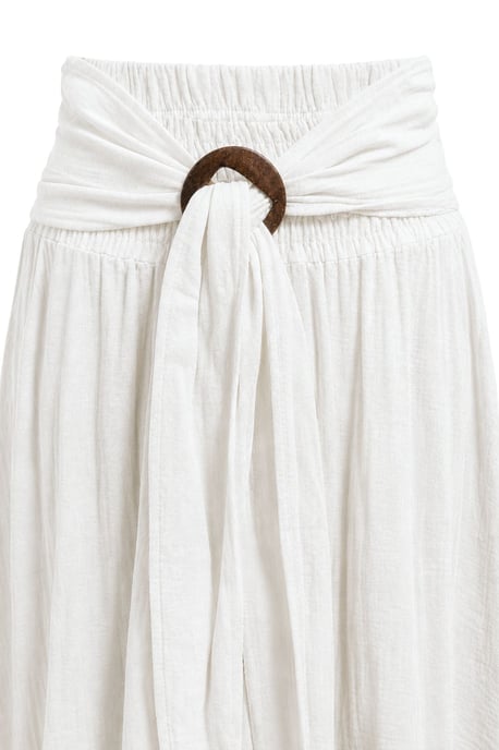 Hoog-waisted Geknoopte A-lijn Maxi Rok - Image 2