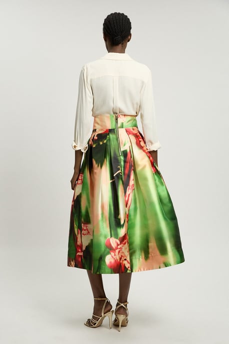 Blurred Orchid Woven Twill Prom Skirt - Image 3