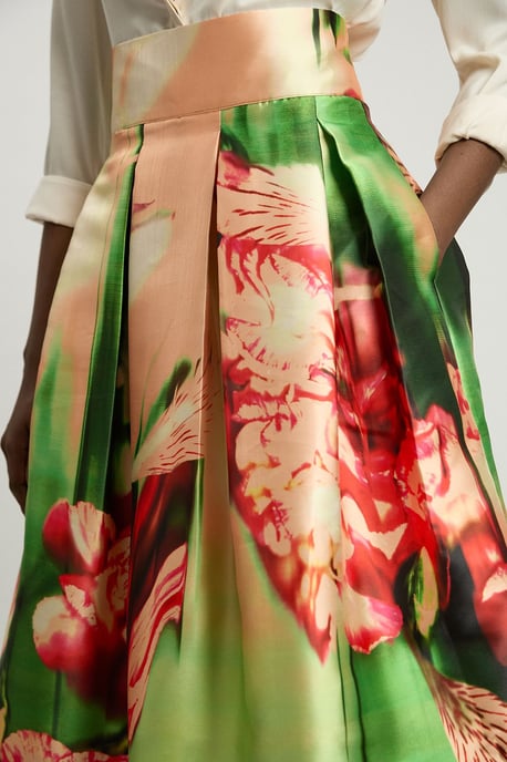 Blurred Orchid Woven Twill Prom Skirt - Image 4