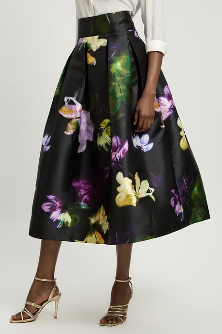 Floral Woven Twill Prom Skirt - Image 2