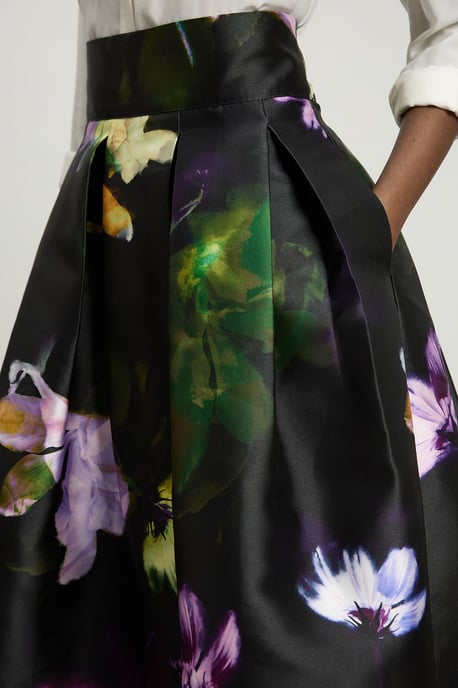 Floral Woven Twill Prom Skirt - Image 4
