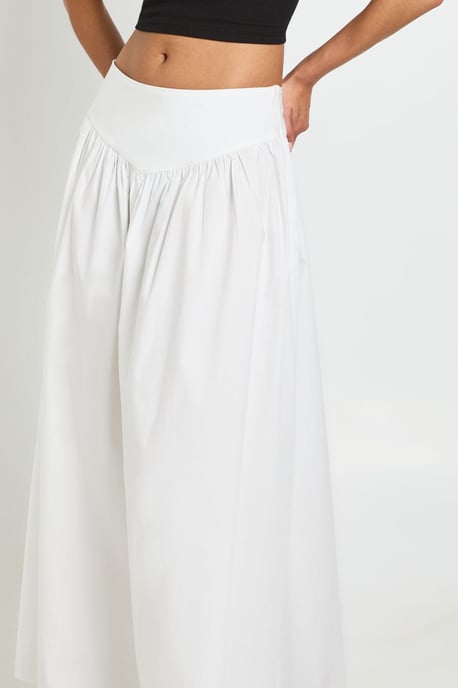Cotton Poplin Drop Waist Maxi Skirt - Image 4