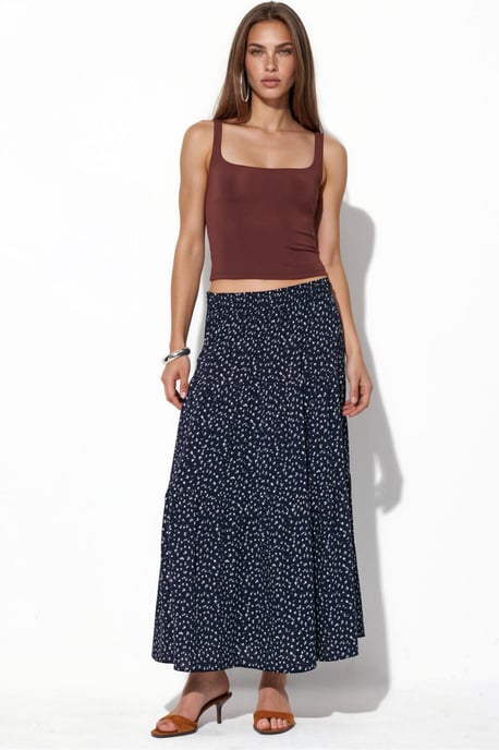 Hög midja blommig maxiskirt - Image 5