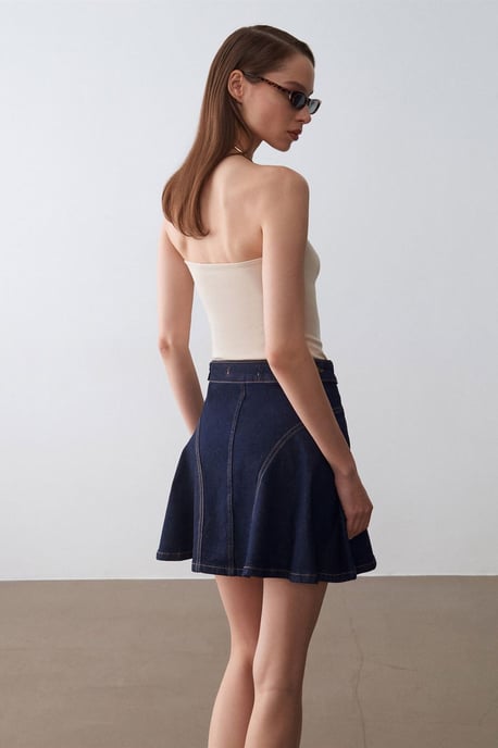 Hoge Taille Mini Skater Rok - Image 3