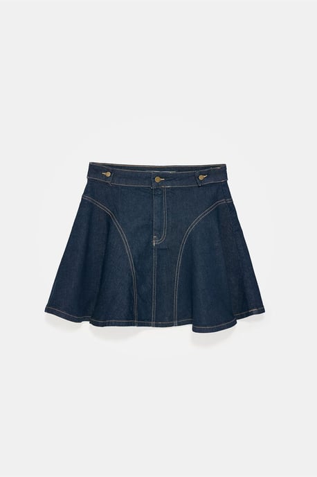 Hoge Taille Mini Skater Rok - Image 4