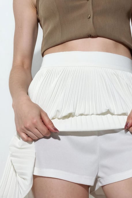 Hoge Taille A-Lijn Mini Geplooide Rok - Image 4