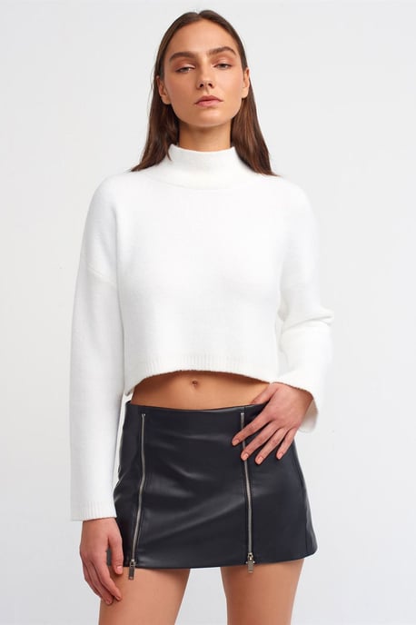 Hoge Taille Nepleren Minirok - Image 4
