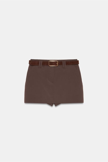 Hoge Taille A-Lijn Mini Rok Met Riem - Image 5