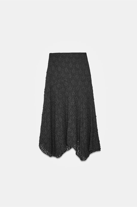 High-Waist Lace A-Line Midi Skirt - Image 6