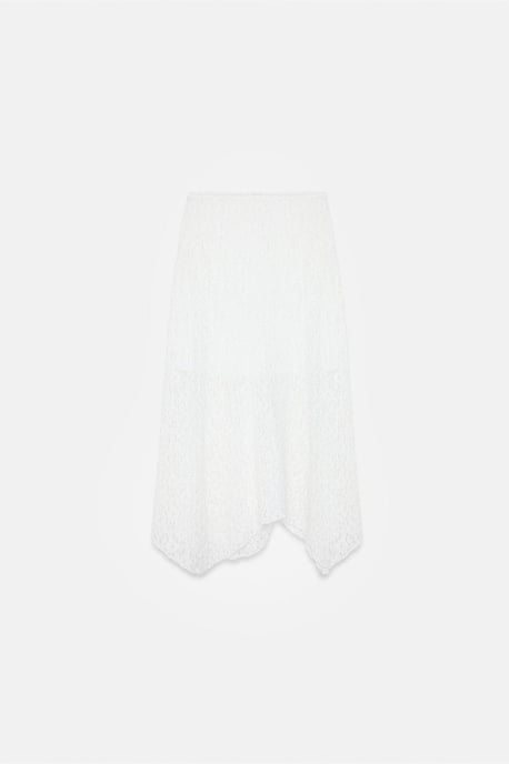 Hoge Taille Kanten A-Lijn Midi Rok - Image 6