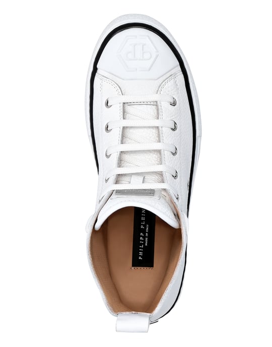 Leather Hi-Top Sneakers Megastar - Image 2