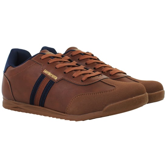 Lambretta Tackle Mens Brown Trainers - Image 2