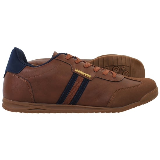 Lambretta Tackle Mens Brown Trainers - Image 4