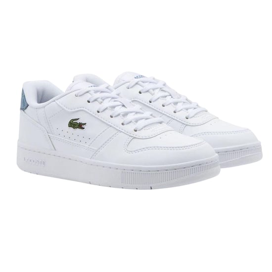 Lacoste Kinder/Kinder T-Clip Set Leren Trainers (Wit/blauw) - Image 3