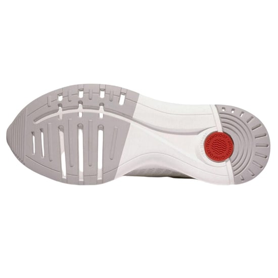 FitFlop Unisex-sneakers för vuxna i stickat material med Vitamin FFX-mönster, vattenavvisande (Vit/grå) - Image 3