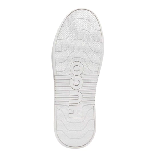Hugo Boss Heren Tenn Leren Platte Trainers (Wit) - Image 4