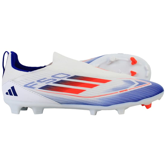 Adidas F50 League LL FG/MG Kids White Football Boots - Image 4