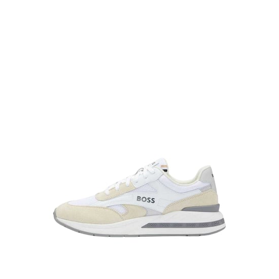 Boss Heren Kurt Leren Hardlooptrainers (Wit) - Image 2