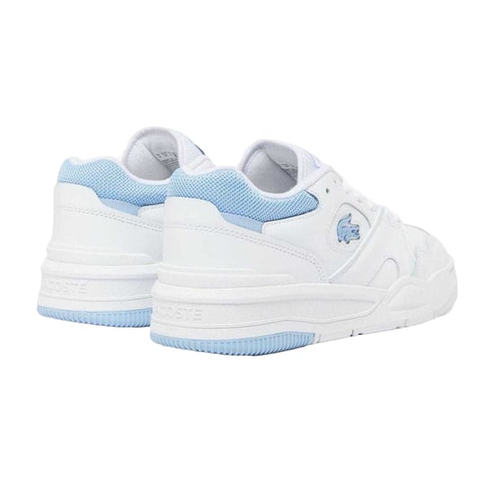 Lacoste Womens/Ladies Lineshot Leather Tennis Trainers (White/Blue) - Image 2