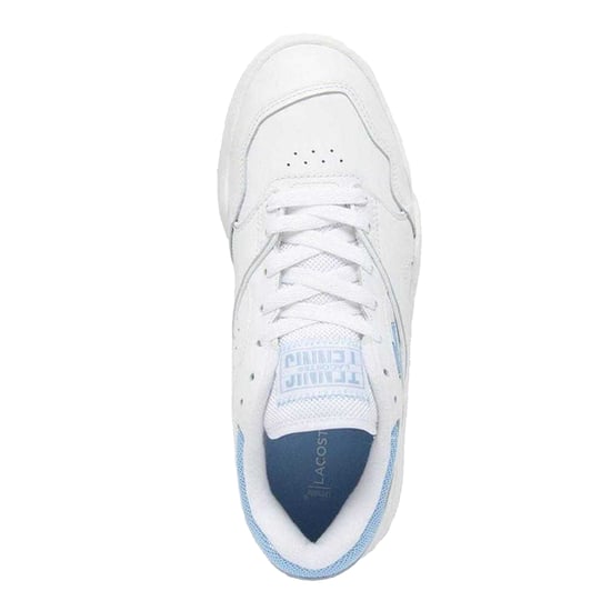 Lacoste Womens/Ladies Lineshot Leather Tennis Trainers (White/Blue) - Image 3