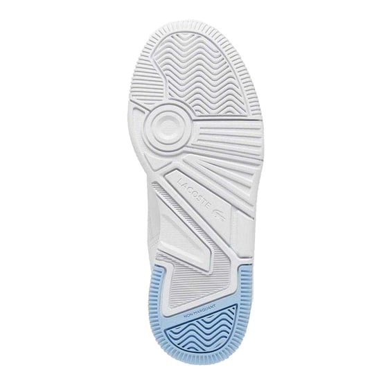 Lacoste Womens/Ladies Lineshot Leather Tennis Trainers (White/Blue) - Image 4