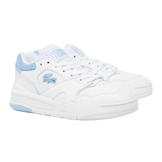 Lacoste Womens/Ladies Lineshot Leather Tennis Trainers (White/Blue) - Image 5