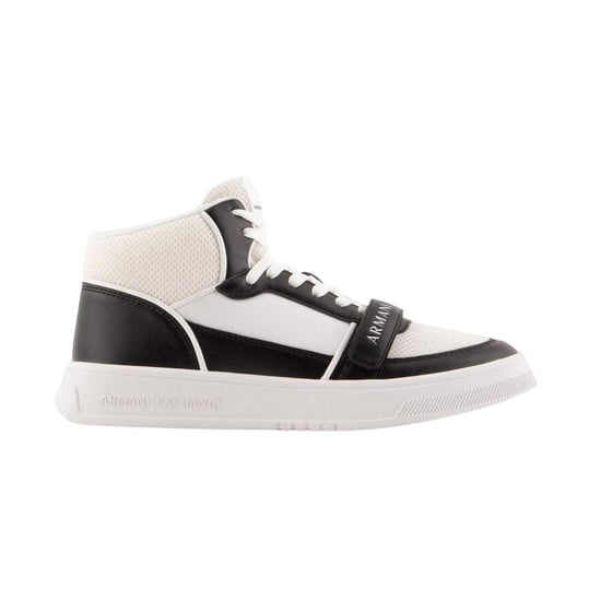 Armani Exchange Träningsskor med hög topp för herrar (Vit/Svart) - Image 1