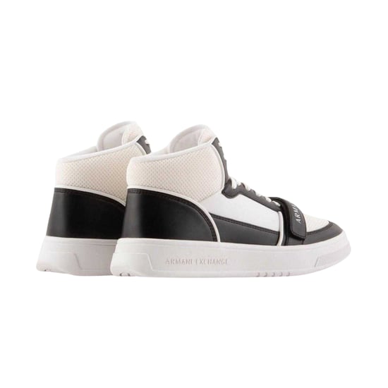 Armani Exchange Träningsskor med hög topp för herrar (Vit/Svart) - Image 2