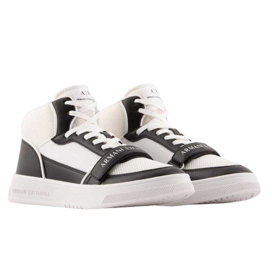 Armani Exchange Träningsskor med hög topp för herrar (Vit/Svart) - Image 3