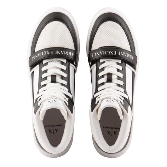 Armani Exchange Träningsskor med hög topp för herrar (Vit/Svart) - Image 4