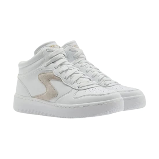 Skechers Dam/dam High Top Trainers i läder (Vit) - Image 4