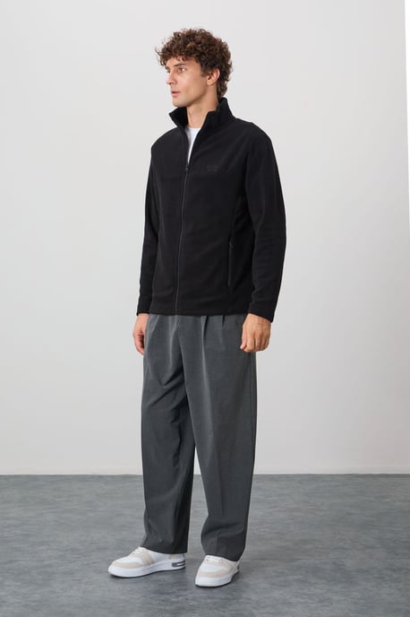 Herrens pläd zip-front sweatshirt - Image 3