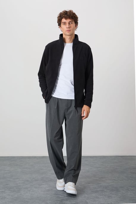 Herrens pläd zip-front sweatshirt - Image 4
