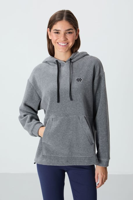 Oversized Pluchen Hoodie Met Borduurwerk - Image 1