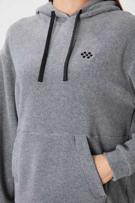 Oversized Pluchen Hoodie Met Borduurwerk - Image 2