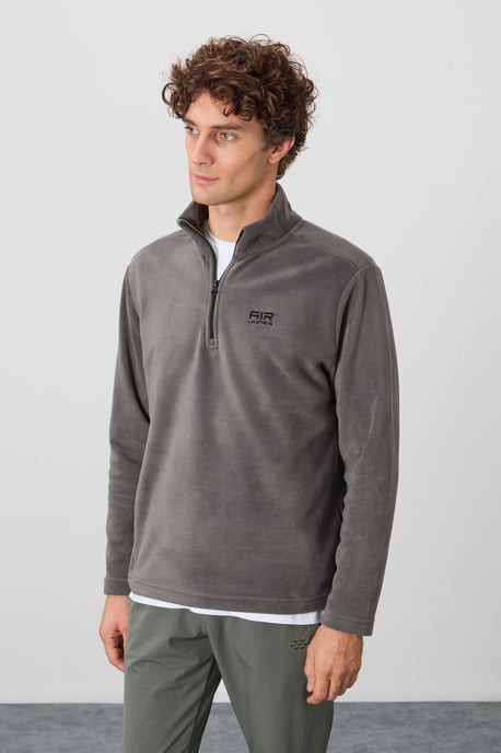 Men's Plush Half-Zip Sweatshirt - Image 4
