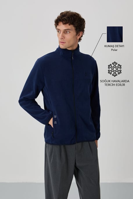 Heren Pluche Zip-voor Sweatshirt - Image 1