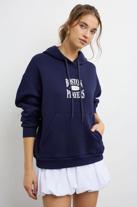 Oversized Printed Hoodie - Image 2