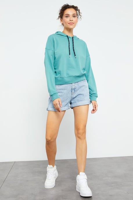 Ontspannen Hooded Sweatshirt Met Strikdetail - Image 2